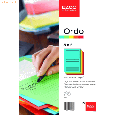 Elco Organisationsmappe Ordo classico Papier A4 220x310 mm 5 Farben so von Elco