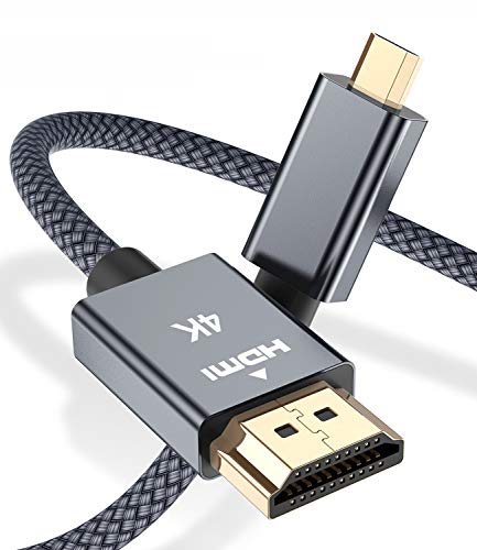 Elebase Micro HDMI-Kabel 3 M,4K 60Hz Micro HDMI Typ D Kabel kompatibel für Raspberry Pi 4 4b,GoPro Black Hero 7 6 5 4,Sony Kamera A6000 A6300,Nikon B500, ZV-E10,Lenovo Yoga 3 Pro 710,Canon,Insignia von Elebase