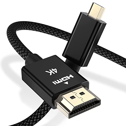 Elebase Micro HDMI-Kabel 3M,4K 60Hz Micro HDMI Typ D Kabel kompatibel für Raspberry Pi 4 4b,GoPro Black Hero 7 6 5 4,Sony Kamera A6000 A6300,Nikon B500, ZV-E10,Lenovo Yoga 3 Pro 710,Canon,Insignia von Elebase