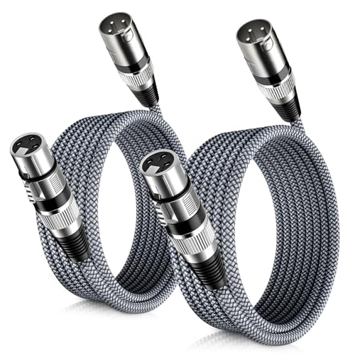 Elebase Mikrofon XLR Kabel 1M 2Pack,XLR Stecker zu Busche Mikrofonkabel,3-Polige Symmetrische Abgeschirmte Mic Kabel für Verstärker,Aufnahmestudio,LautsprechersySteme,Mischpult oder Aktivlautsprecher von Elebase