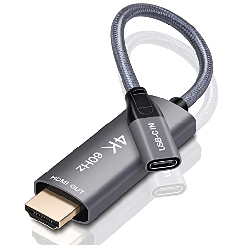 Elebase USB-C Buchse zu HDMI Stecker Kabel Adapter, USB Typ C 3.1 Eingang zu HDMI Ausgang Konverter, 4K 60Hz USBC Thunderbolt 3 Adapter für Neue MacBook Pro, Mac Air, Chromebook Pixel und mehr Elebase USB-C Buchse zu HDMI Stecker Kabel Adapter, USB Typ C 3.1 Eingang zu HDMI Ausgang Konverter, 4K 60Hz USBC Thunderbolt 3 Adapter für Neue MacBook Pro, Mac Air, Chromebook Pixel und mehr von Elebase