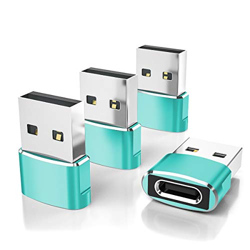 Elebase USB C auf USB Adapter 4 Pack,Typ C Buchse zu A Stecker Ladekabel für iPhone 12 13 14 15 Pro Max,Samsung Galaxy Z Fold Flip 3 4 5 S24 S23 S22 S21 S20 S10,iPad 10 11 Air 4 5 Mini 6,iWatch 9,8,7 von Elebase