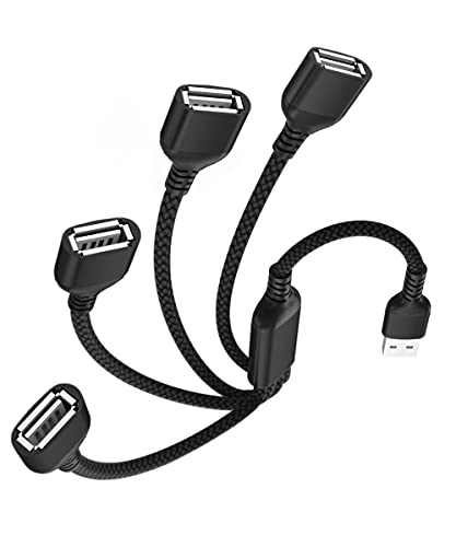 Elebase USB Splitter Y-Kabel 1 Meter,1 Männlich zu 4 Weiblich USB-Port-Expander-Hub,Extra-Multiport-USB-Daten-/Lade-Split-Adapterkabel für Mac MacBook,TV,Xbox One Series X/S,Flash-Laufwerk,Laptop,PC von Elebase