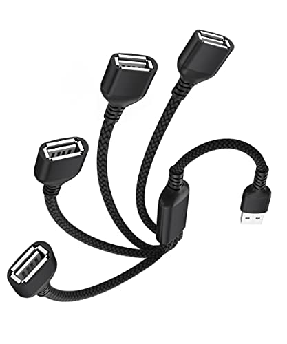 Elebase USB Splitter Y Kabel 1M, USB C Stecker auf Vier USB Buchse Kabel Adapter,4 in1 USB Kabel USB Hub für MacBook,iPad 10,Air 5,Samsung Galaxy,TV,Xbox One Series X/S,Flash-Laufwerke,Laptops und PCs von Elebase