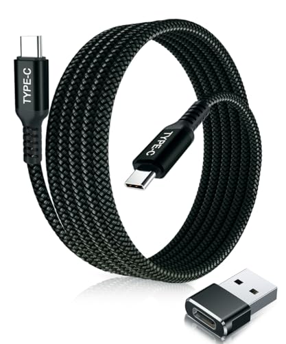 Elebase USB Typ C auf C 100W Kabel 1M mit USB Adapter,Schnellladepd Ladekabel für iPhone 15 Pro Max Plus,Car Play,MacBook Mac,iPad Pro 11 12.9,Samsung Galaxy S8 S9 S10 S10E S20 S21 S22 FE Ultra Plus von Elebase