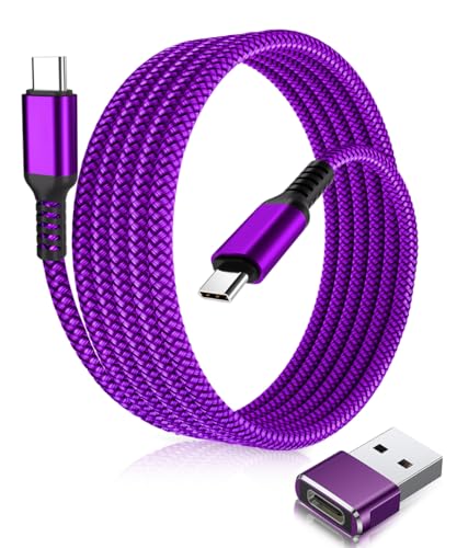 Elebase USB Typ C auf C 100W Kabel 2M mit USB Adapter,Schnellladepd Ladekabel für iPhone 15 16 Pro Max,Car Play,MacBook Mac,iPad 11 12.9,Samsung Galaxy Z Flip Fold 4 5 S23 S24 A53 A54,Kindle Fire HD von Elebase