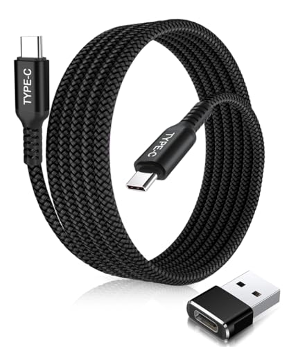 Elebase USB Typ C auf C 100W Kabel 2M mit USB Adapter,Schnellladepd Ladekabel für iPhone 15 16 Pro Max,Car Play,MacBook Mac,iPad 10 11 2022,Samsung Galaxy A12 A13 A21 A22 A23 A31 A32 A33 A41 A42 A52 von Elebase