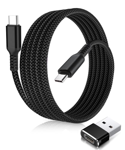 Elebase USB Typ C auf C 100W Kabel 3M mit USB Adapter,Schnellladepd Ladekabel für iPhone 15 Pro Max Plus,Car Play,MacBook Mac,iPad 10 11 2022,Samsung Galaxy A12 A13 A21 A22 A23 A31 A32 A33 A41 A42 A52 von Elebase
