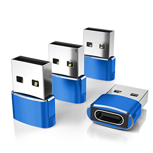 Elebase USB auf USB-C Adapter 4 Pack,Typ C Buchse auf A Stecker Ladewandler für Apple Watch Ultra iWatch 8 7,iPhone 15 14 13 12 Pro Max Plus,iPad 9 10 Air 4 5 Mini 6, Auto,Samsung Galaxy S24 S23 S22 von Elebase