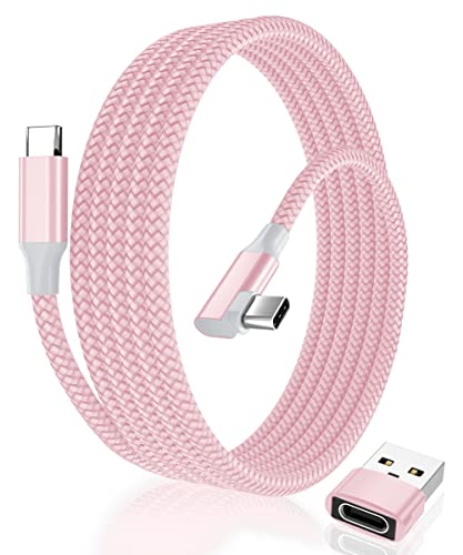 USB C auf Typ C 100W Winkel Kabel 2M mit USB A Adapter,Winkelstecker Schnellladekabel PD Ladekabel für iPad Air 5,iPad 10 Pro Mini 6,iPhone 15 Plus,Samsung Galaxy Z Flip5,Fold5,S23 Ultra,A54,A90,S22 von Elebase