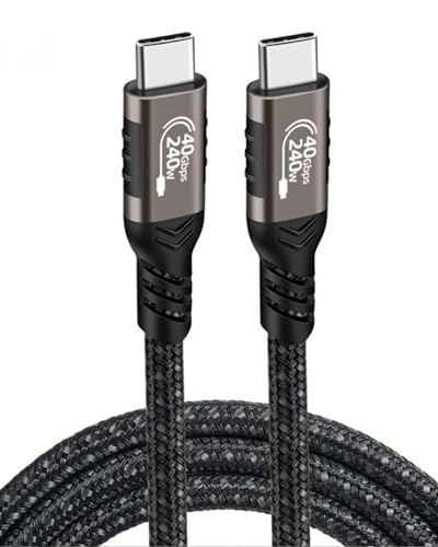 Elebest USB 4.0 Kabel, 240W [1m] 5A PD Schnellladekabel USB C auf USB C Kabel, Handyladekabel, kompatibel mit Samsung, iPhone 15, Huawei Thunderbolt 4/3-Kabel, unterstützt 8K/6K @ 60Hz von Elebest