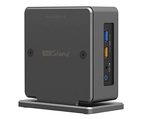 ElecGear iNUC-H Vertikaler Ständer für Intel NUC Mini PC, Aluminium Kühlung Halter Case Desktop VESA Mount Platzsparend Organizer, Kompatibel mit Thin Edition von 10, 8, 7 und 6 Mainstream Kit von ElecGear