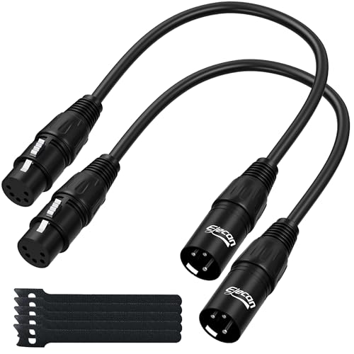 Elecan 5-polige DMX512-Buchse auf 3-poligen XLR-Stecker, DMX-Umdrehungsadapterkabel, 3,5 m/2 Stück, Premium-Signalübertragung für Mikrofon, Audio-Bühnenbeleuchtung und Controller, flexibel, langlebig Elecan 5-polige DMX512-Buchse auf 3-poligen XLR-Stecker, DMX-Umdrehungsadapterkabel, 3,5 m/2 Stück, Premium-Signalübertragung für Mikrofon, Audio-Bühnenbeleuchtung und Controller, flexibel, langlebig von Elecan