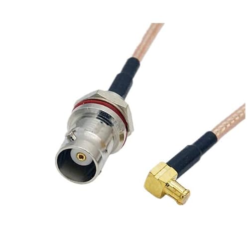 BNC Kabelstecker Buchse zu MCX rechtwinklig Stecker R-F Pigtail Kabel RG316 10CM von Elecbee