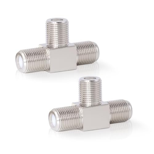 Elecbee 2 Stück F Stecker Verbinder, SAT-Verteiler, Antennenkabel Adapter, F Typ Splitter, Sat Kabel Verbinder für TV-VCR-Antennen, TV-Kabel, Satelliten-Tuner-Antennen Elecbee 2 Stück F Stecker Verbinder, SAT-Verteiler, Antennenkabel Adapter, F Typ Splitter, Sat Kabel Verbinder für TV-VCR-Antennen, TV-Kabel, Satelliten-Tuner-Antennen von Elecbee