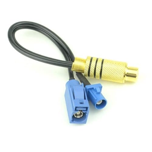 Elecbee Fakra HSD LVDS Kabel Fakra C-Buchse und Stecker auf Cinch-Buchse, RG174, 15 cm für GPS-Antenne von Elecbee