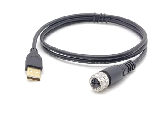 Elecbee M12 auf USB Kabel M12 4Pin A Code Buchse auf USB 2.0 A Stecker Assembly 1M AWG26 von Elecbee