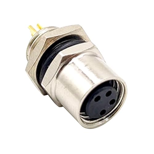 Elecbee M8 A-Code Sensorkabel Panelmontage Kabelstecker 4-polige Buchse Rückseitenmontage Lötbuchse gerade wasserdicht von Elecbee