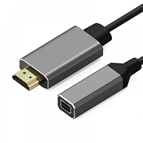 HDMI auf Mini DisplayPort Konverter Adapter Kabel 4K X 2K HDMI Stecker auf Mini DP weibliches Videokabel Nur anwendbar auf Apple Mini Display Port, Funktioniert mit dem Appel Cinema nicht von Elecbee