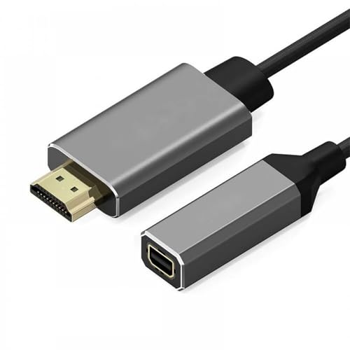 HDMI auf Mini DisplayPort Konverter Adapter Kabel 4K X 2K HDMI Stecker auf Mini DP weibliches Videokabel Nur anwendbar auf Apple Mini Display Port, Funktioniert mit dem Appel Cinema nicht von Elecbee