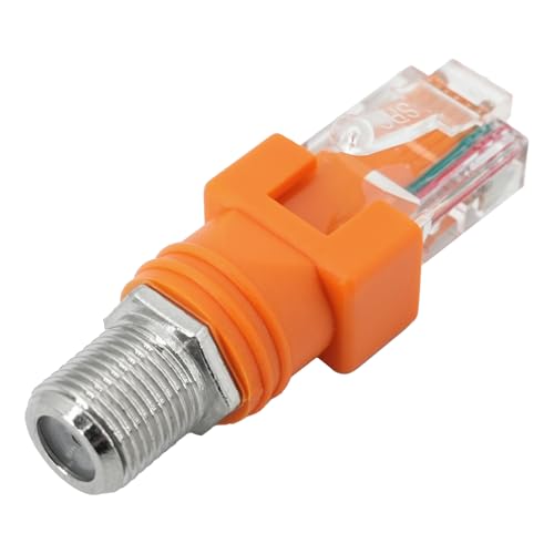 RJ45 zu F Koax Adapter RF-Stecker Buchse auf Stecker Koaxial Kupplung, F Buchse auf RJ45 Stecker Koaxial Hohlkoppler Adapter, Gerade Stecker RJ45 auf RF Steckverbinder Konverter RJ45 zu F Koax Adapter RF-Stecker Buchse auf Stecker Koaxial Kupplung, F Buchse auf RJ45 Stecker Koaxial Hohlkoppler Adapter, Gerade Stecker RJ45 auf RF Steckverbinder Konverter von Elecbee