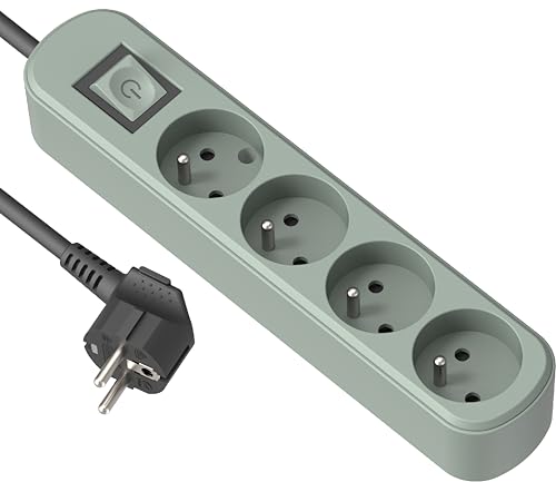 Electraline 32028 Prima Steckdosenleiste mit 4 Steckdosen, 16 A, mit Schalter, Länge 1,5 m, Grün Electraline 32028 Prima Steckdosenleiste mit 4 Steckdosen, 16 A, mit Schalter, Länge 1,5 m, Grün von Electraline