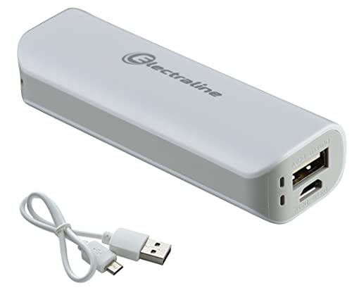 Electraline 500331, Externe Ladegerät Powerbank mit 1 USB 1A, 2600mAh von Electraline