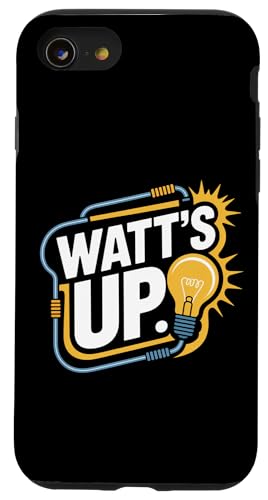 Watt's Up Energy Glühbirne Enthusiast Hülle für iPhone SE (2020) / 7 / 8 von Electric Humor Light Bulb Enthusiasts