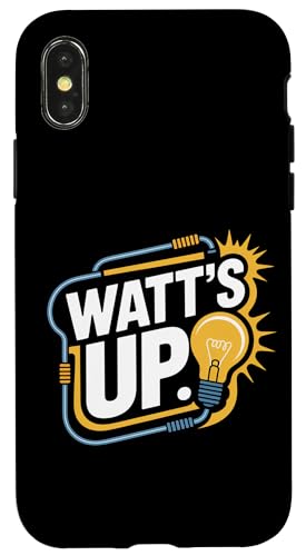 Watt's Up Energy Glühbirne Enthusiast Hülle für iPhone X/XS von Electric Humor Light Bulb Enthusiasts