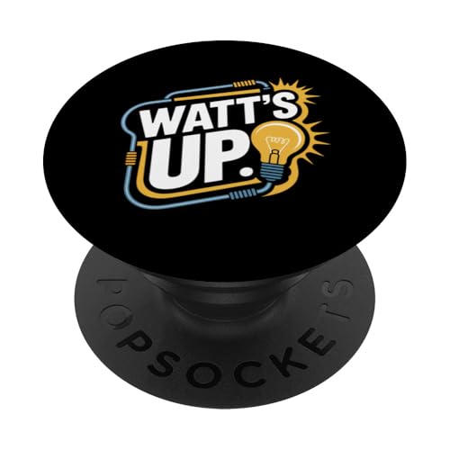 Watt's Up Energy Glühbirne Enthusiast PopSockets Klebender PopGrip Watt's Up Energy Glühbirne Enthusiast PopSockets Klebender PopGrip von Electric Humor Light Bulb Enthusiasts