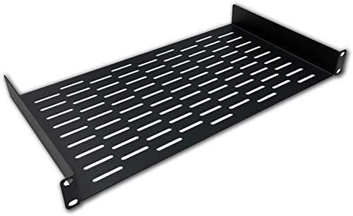 Electriduct 1U Server-Rack-Regal – Universal 48,3 cm belüftete Rack-Halterung freitragender Tray Netzwerkgeräteschrank Audio-Systemgehäuse – 40,6 cm tief von Electriduct