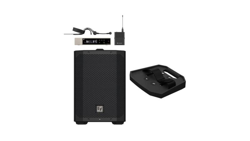 EV EVERSE 8-Schwarz Bundle mit Tray + Sennheiser EW-D ME3 von ElectroVoice