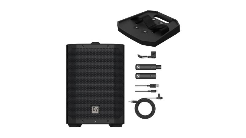 EV EVERSE 8-Schwarz Bundle mit Tray + Sennheiser XSW-D LAVALIER SET von ElectroVoice