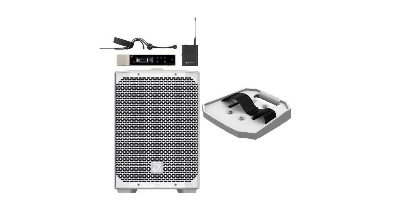 EV EVERSE 8-Weiß Bundle mit Tray + Sennheiser EW-D ME3 von ElectroVoice