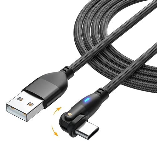 ElectroWorldFR USB-Kabel Typ C 180° 2-Meter Schnellladung 3A und Datenübertragung mit LED Ladekabel C 180° ElectroWorldFR USB-Kabel Typ C 180° 2-Meter Schnellladung 3A und Datenübertragung mit LED Ladekabel C 180° von ElectroWorldFR
