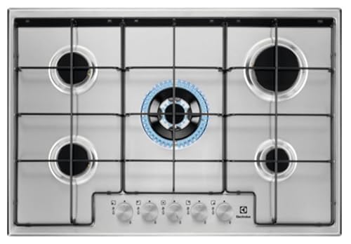 ELECTROLUX EGS7534X Gaskochplatte 75 cm 5 Brenner Dreifachkrone von Electrolux