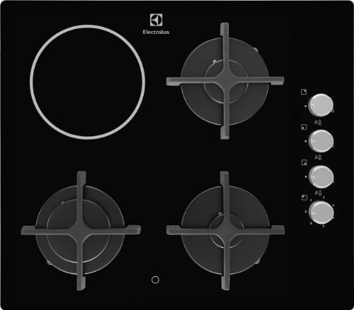 Electrolux EGE6182NOK Kochfeld (integriert, kombiniert, Glas und Keramik, drehbar, oben rechts, 1,1 m) Schwarz von Electrolux