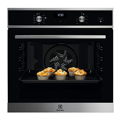 Electrolux EOD5H40X Serie 600 Elektro-Dampf-Einbauofen, multifunktional, Fassungsvermögen 72 l, Klasse A, belüftet, Kochen und Dampfleistung, 589 x 596 x 569 mm, Edelstahl von Electrolux