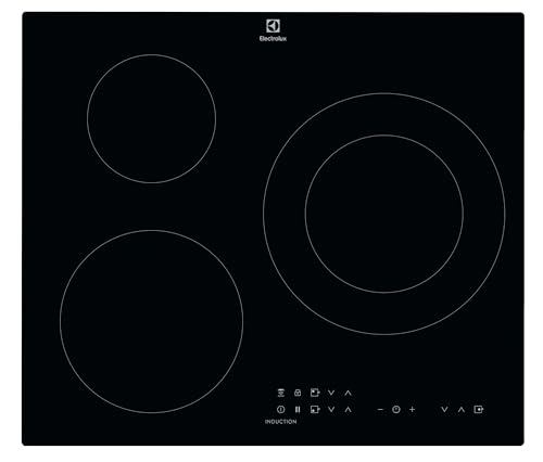 Electrolux LIT60336 Induktionskochfeld, 3 Zonen, Timer, Touch-Steuerung, Schwarz, 60 cm von Electrolux