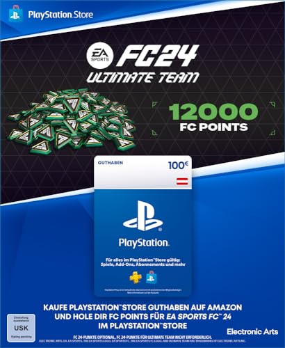 100€ PlayStation Store Guthaben für EA SPORTS FC 24 Ultimate Team | FC Points | österreichisches PSN Konto von Electronic Arts