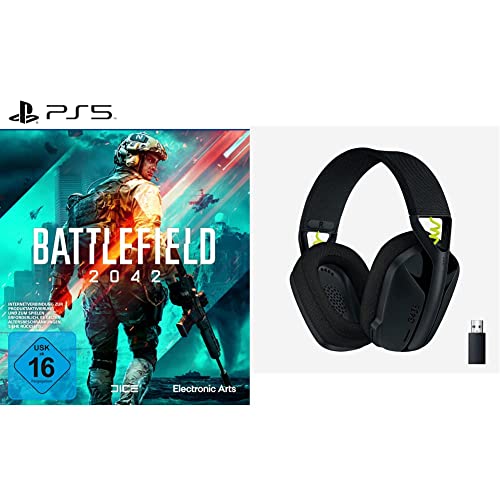 Battlefield 2042 - Standard Edition - [Playstation 5] + Logitech G435 LIGHTSPEED Kabelloses Bluetooth-Gaming-Headset, Kompatibel mit Dolby Atmos, PC, PS4, PS5, Handy, Nintendo Switch - Schwarz von Electronic Arts