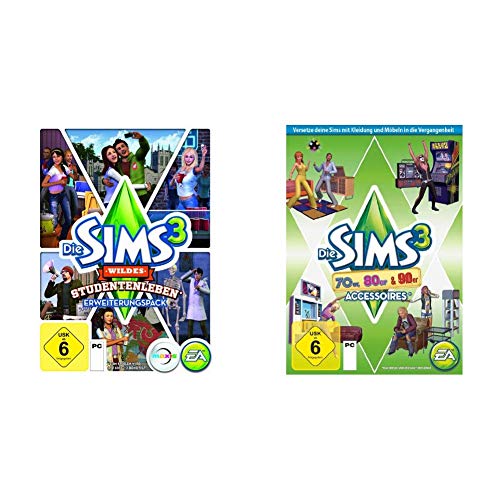 Die Sims 3: Wildes Studentenleben Erweiterungspack [PC/Mac Instant Access] & Die Sims 3: 70er, 80er & 90er-Accessoires Add-on [PC/Mac Instant Access] von Electronic Arts
