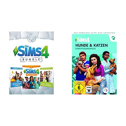 Die Sims 4 Bundle - An die Arbeit, Outdoor-Leben, Luxury Party Accesoires DLC | PC Download - Origin Code & Die Sims 4 - Hunde & Katzen Edition DLC [PC Download ‚Äì Origin Code] von Electronic Arts