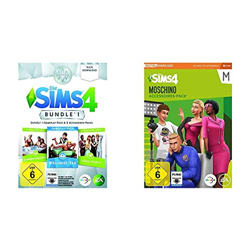 Die Sims 4 - Bundle Pack 1: Sonnenterrassen, Luxus-Party, Wellness-Tag [PC/Mac Code - Origin] & Sims 4 - Moschino Stuff Pack DLC | PC Download - Origin Code von Electronic Arts