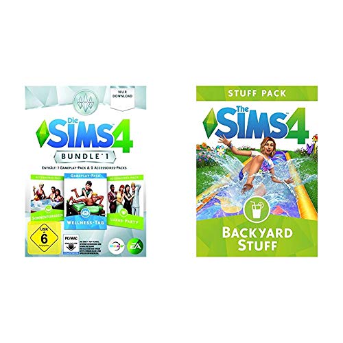 Die Sims 4 - Bundle Pack 1: Sonnenterrassen, Luxus-Party, Wellness-Tag [PC/Mac Code - Origin] & THE SIMS 4 - Backyard Stuff Edition DLC |PC Origin Instant Access von Electronic Arts