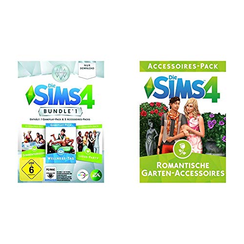 Die Sims 4 - Bundle Pack 1: Sonnenterrassen, Luxus-Party, Wellness-Tag [PC/Mac Code - Origin] & THE SIMS 4 - Romantic Garden Stuff Edition DLC | PC Download ‚Äì Origin Code von Electronic Arts