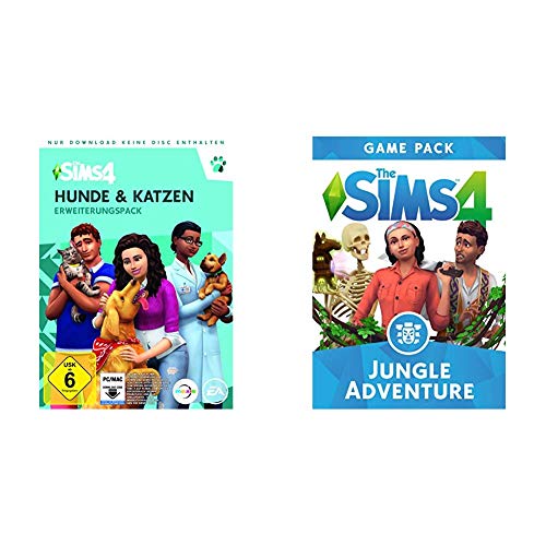 Die Sims 4 - Hunde & Katzen Edition DLC [PC Download ‚Äì Origin Code] & Die SIMS 4 - Dschungel Abenteuer Game Pack DLC | PC Download - Origin Code von Electronic Arts