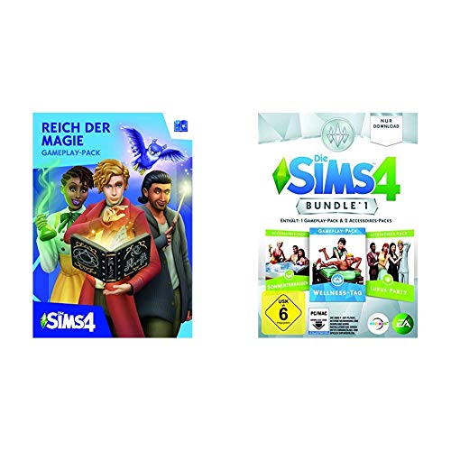 Die Sims 4 - Reich der Magie Standard | PC Code - Origin & Die Sims 4 - Bundle Pack 1: Sonnenterrassen, Luxus-Party, Wellness-Tag [PC/Mac Code - Origin] von Electronic Arts