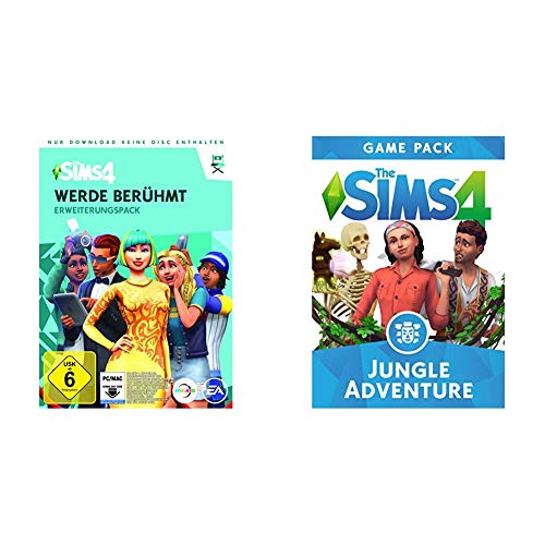 Die Sims 4 - Werde ber√ºhmt - Erweiterungspack | PC Download - Origin Code & Die SIMS 4 - Dschungel Abenteuer Game Pack DLC | PC Download - Origin Code von Electronic Arts