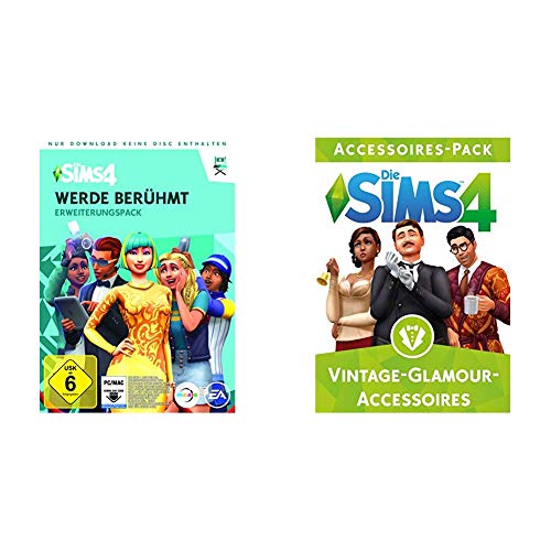 Die Sims 4 - Werde ber√ºhmt - Erweiterungspack | PC Download - Origin Code & Die Sims 4 Accessoires Vintage Stuff DLC [PC Code - Origin] von Electronic Arts